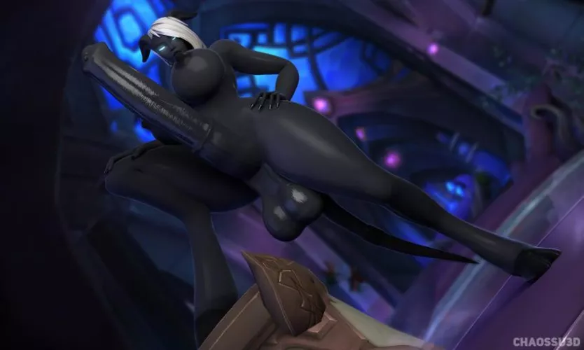 Big black cock as a treat. She hopes you will enjoy (art by chaossu3d)