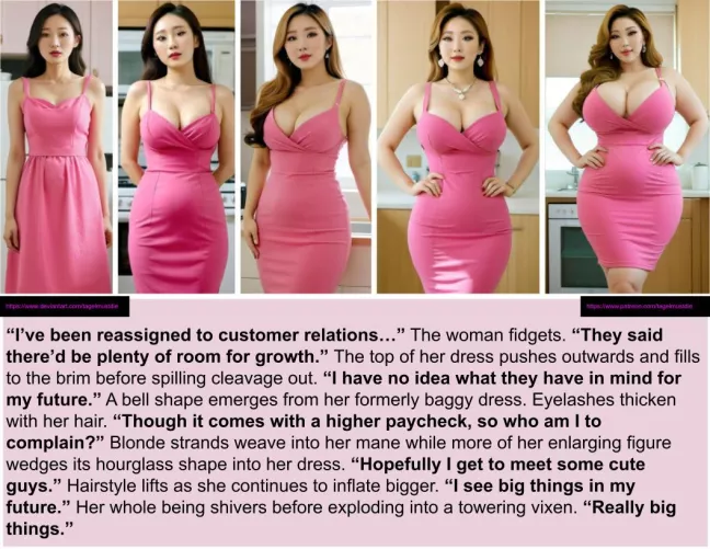 Career Swelling Promotion (bimbo, expansion, transformation)