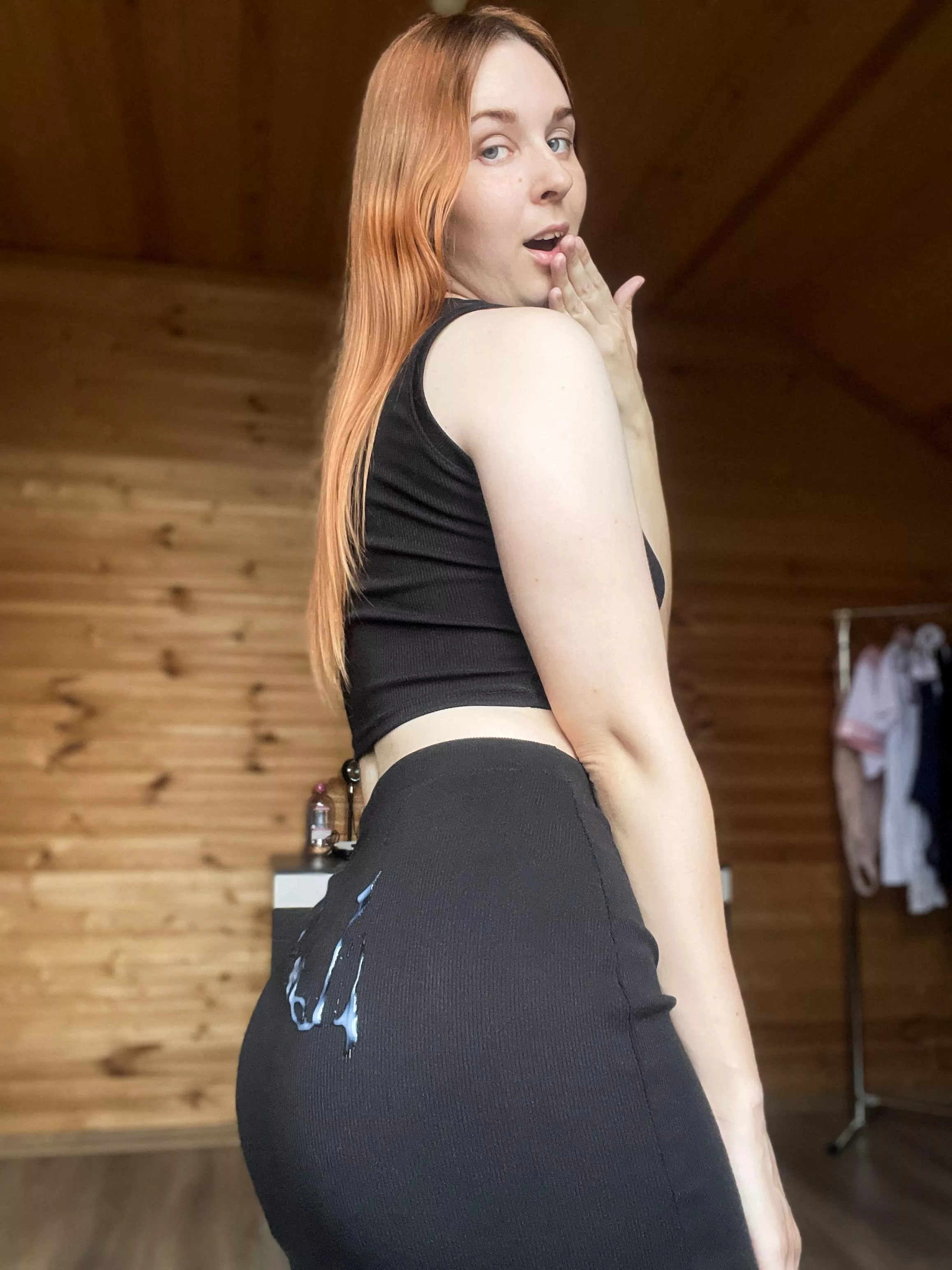 Cum on my clothes... you clearly couldn’t resist the temptation