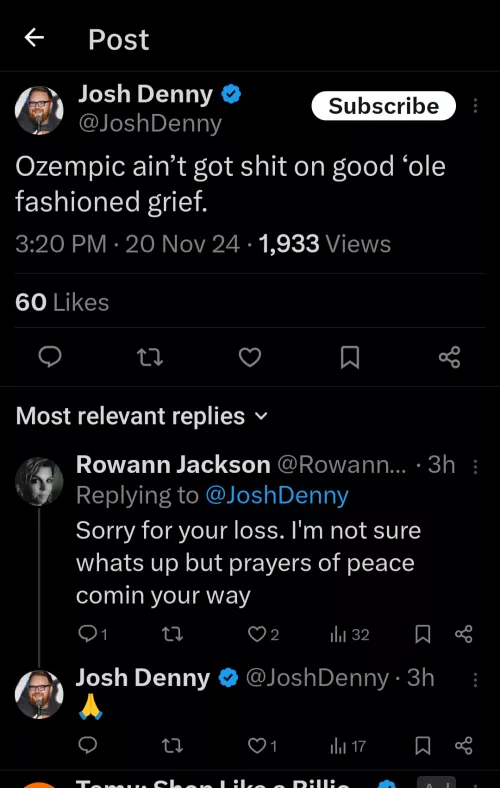 Denny is going through something 