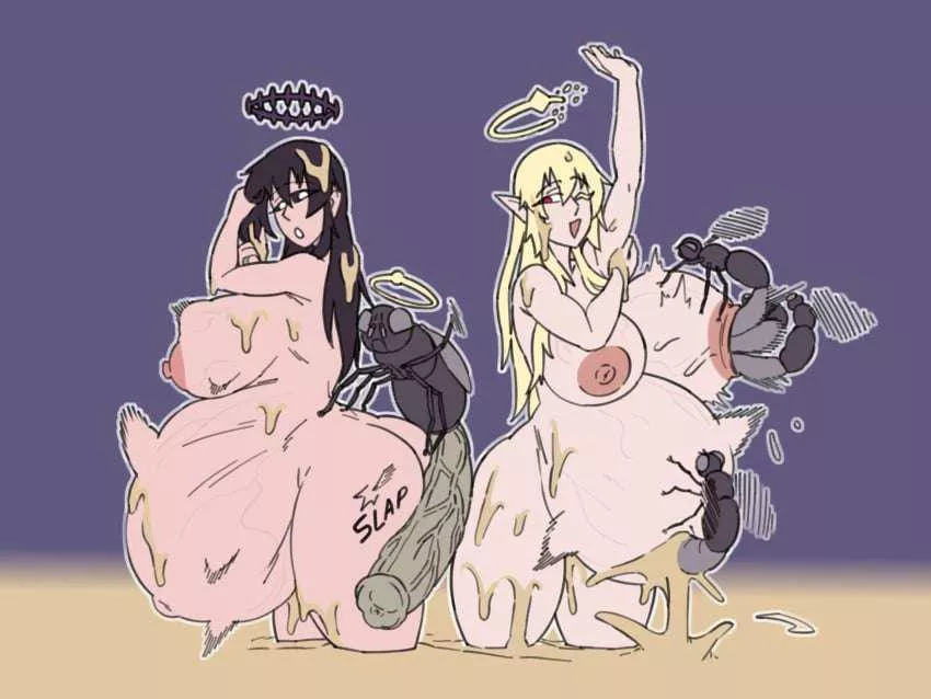 Goddess of fate and the Goddess of life taking the perfect bath(draenorkiller)