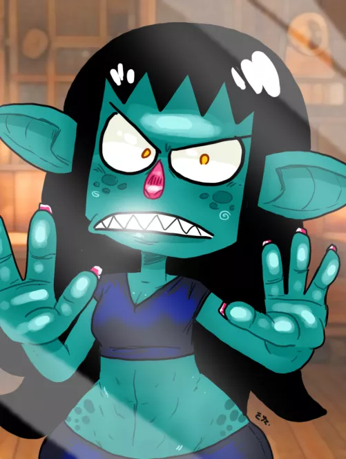 Goobz is trying to break in, art by Eyz