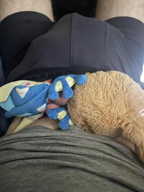 Greninja and Bab bunny (need a name) enjoying my cock and underwear 