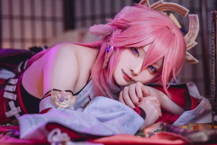 @himeko074 Yae Miko Cosplay Genshin Impact