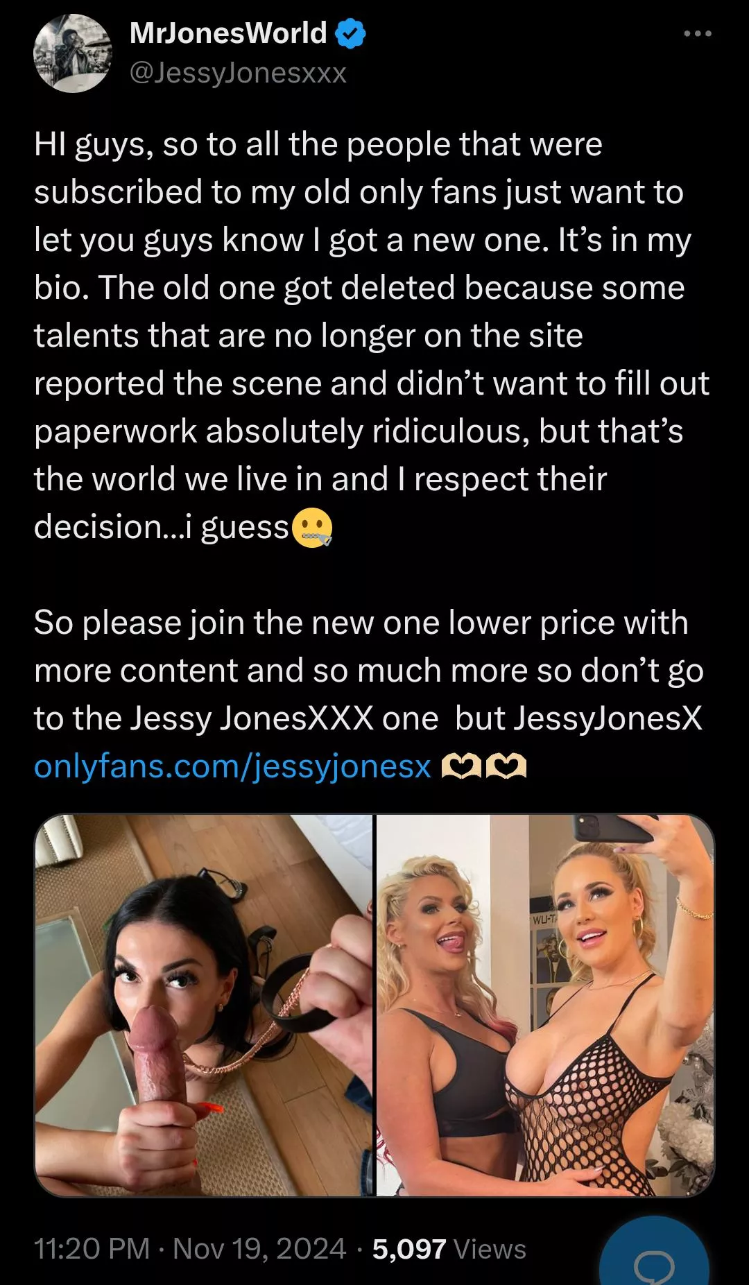 His account got reported 