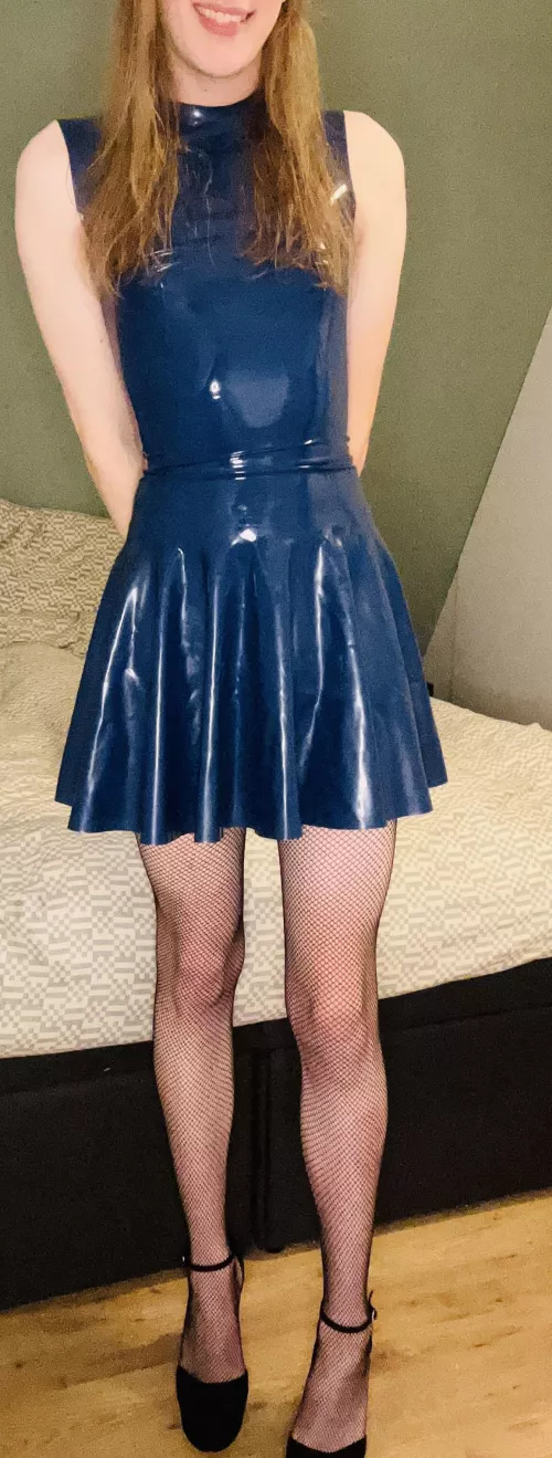 How do you feel about blue latex and fishnets?