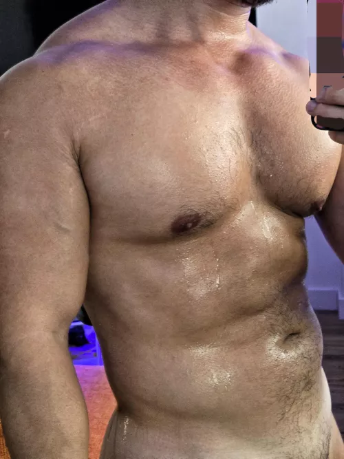 I should be wet like this by the time you're done with me