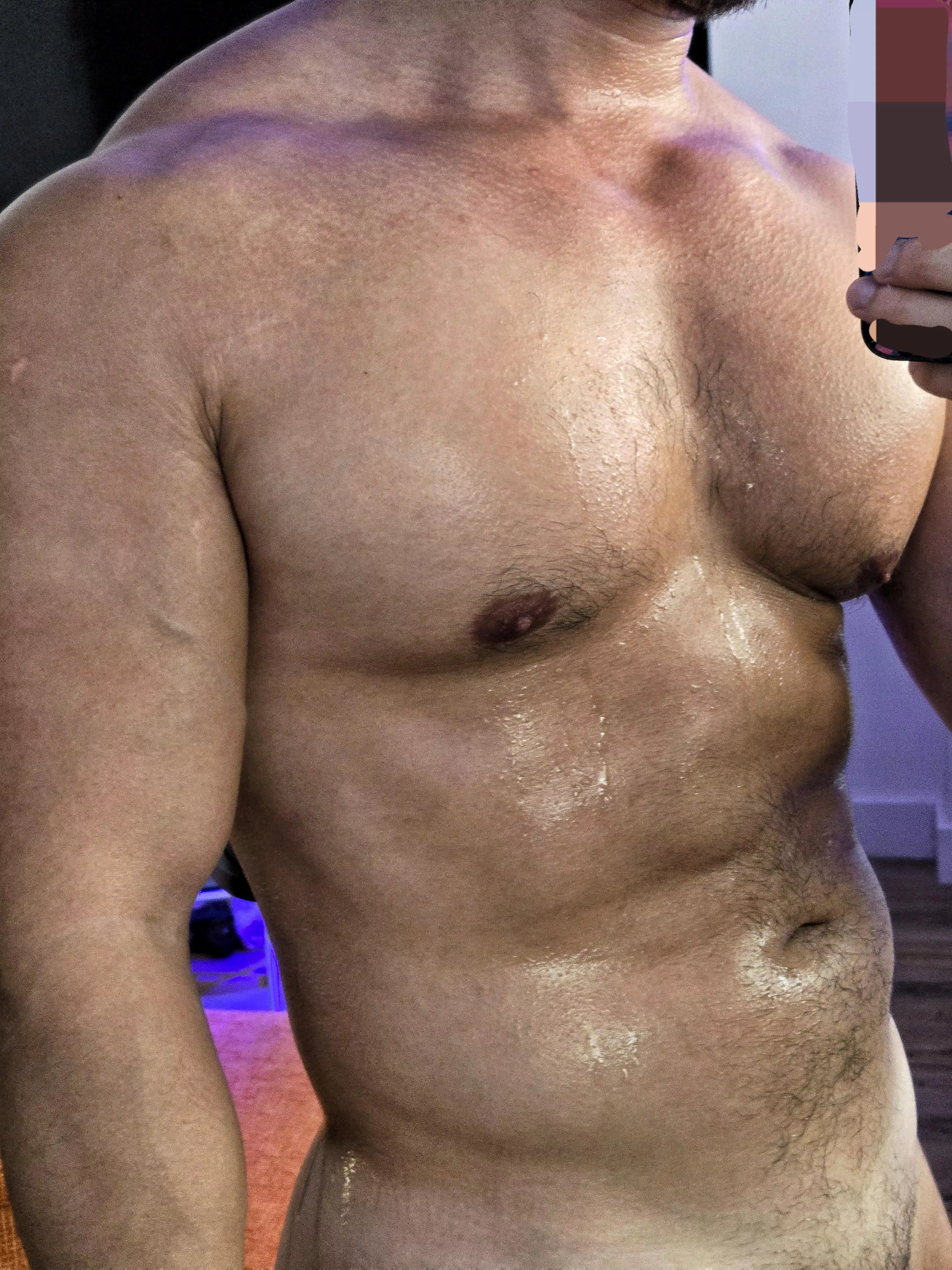 I should be wet like this by the time you're done with me