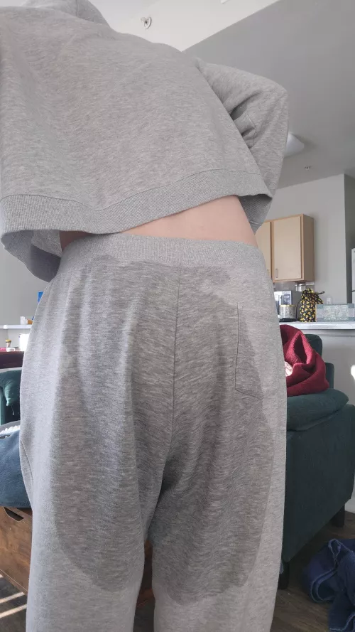 I was playing a game and forgot my pull-up was already wet and had a major accident on the couch.