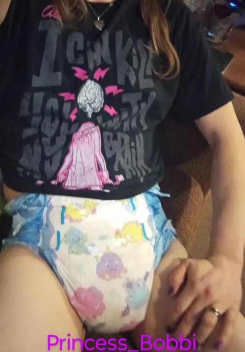 Just a girl in a soggy diaper.