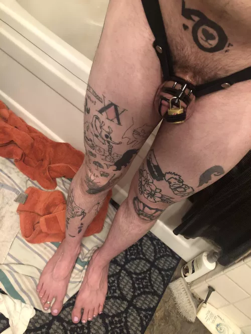 Locked and clean after a bath would you help me get dirty again