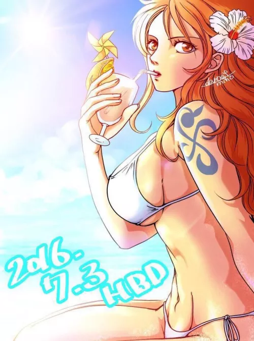 nami sipping under the sun (danbat miho)