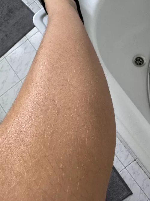 Natural legs are sexy too. This is how 2 years of full growth looks on me, what do you think?