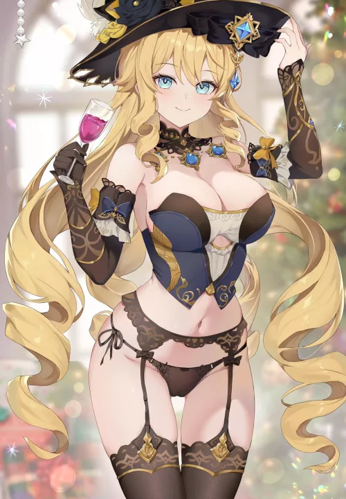 Navia with some wine [Genshin Impact]