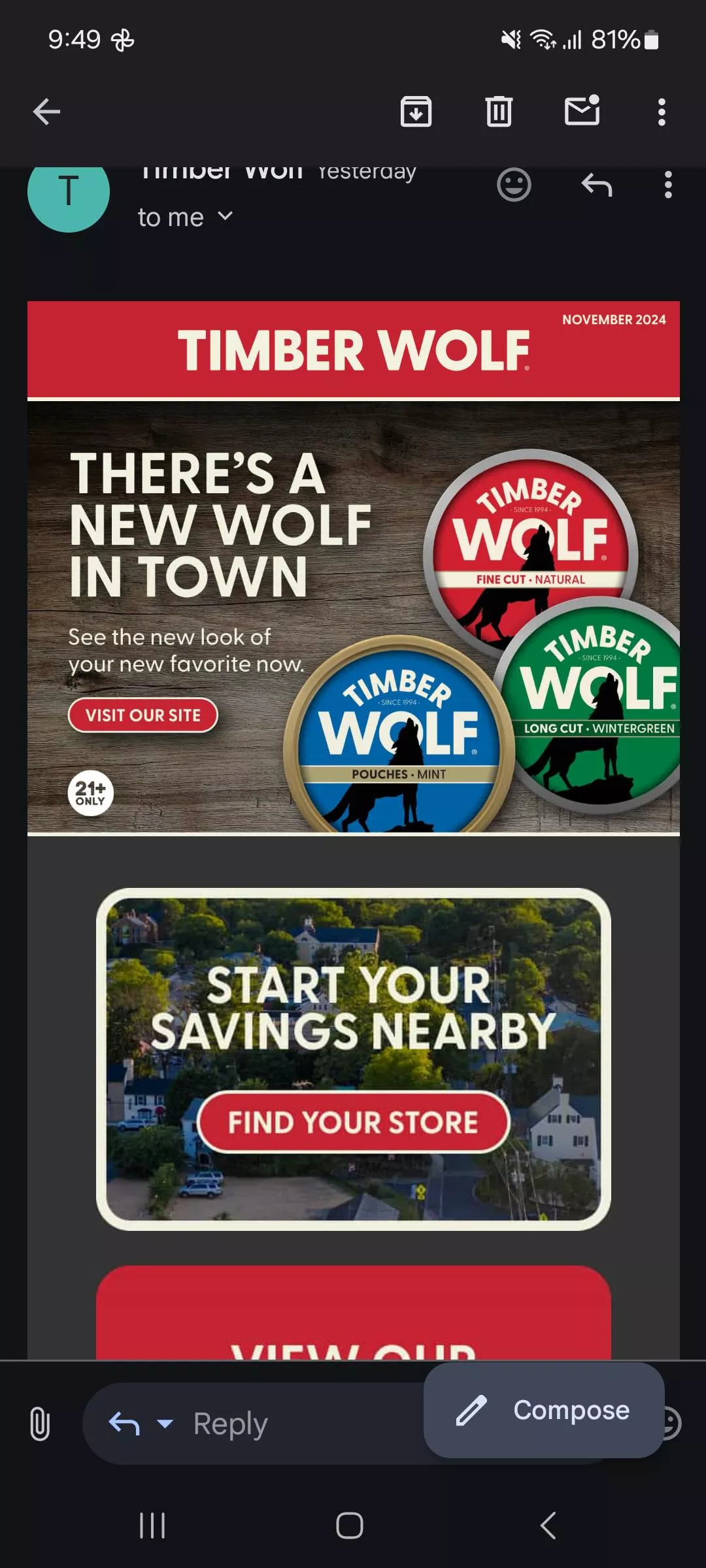 New Timber Wolf design