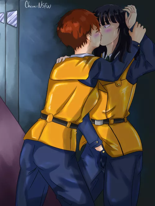 Noa surprises her coworker in the hallway (u/Charminguu)