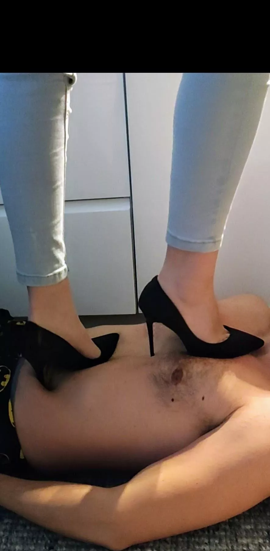 Our fun together 😈 high heels trampling! Have you experienced it?