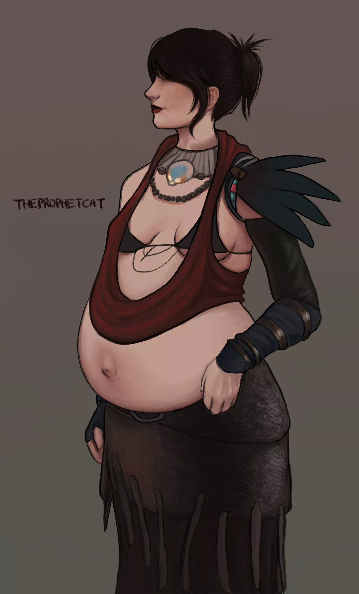 Pregnant Morrigan