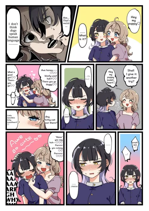 puppies don’t talk like humans, silly :3