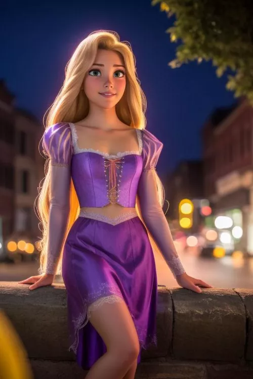 Rapunzel hitting the town..