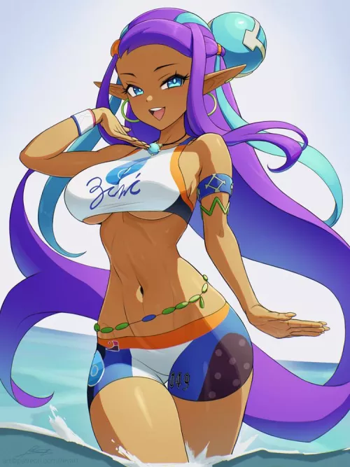 Shantae Dressed as Nessa [Shantae and Pokemon]