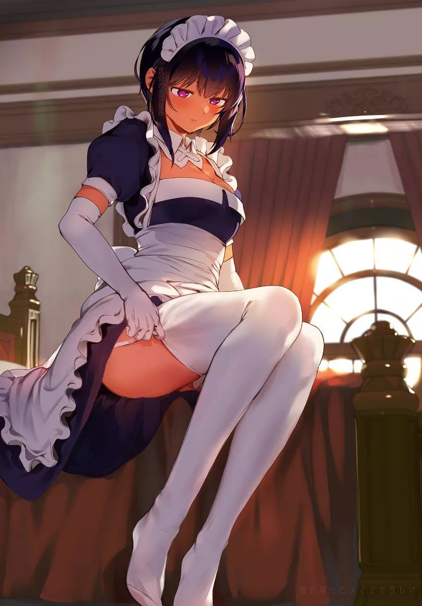 Tanned maid