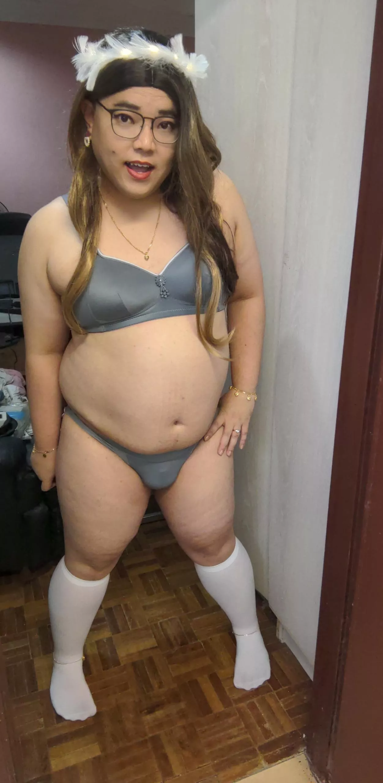 This is how I dress when you come back from work.