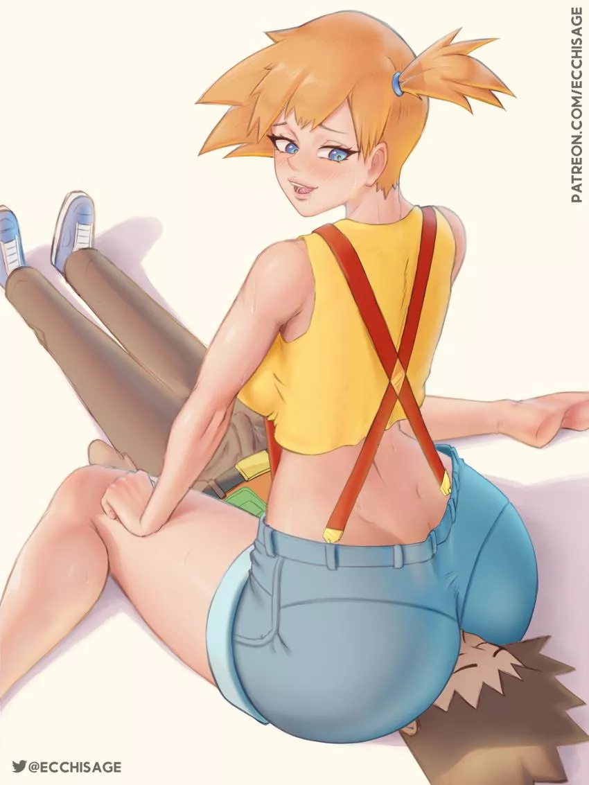 Under Misty's booty