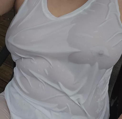 Wet shirt in the rain