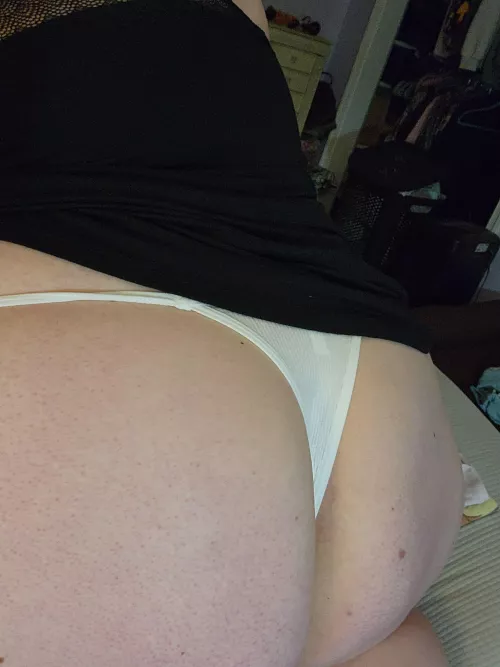 A little white thong to wake you up in the morning