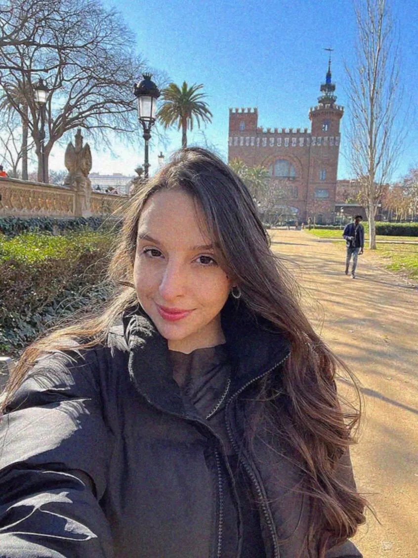 Black jacket, bold mood.