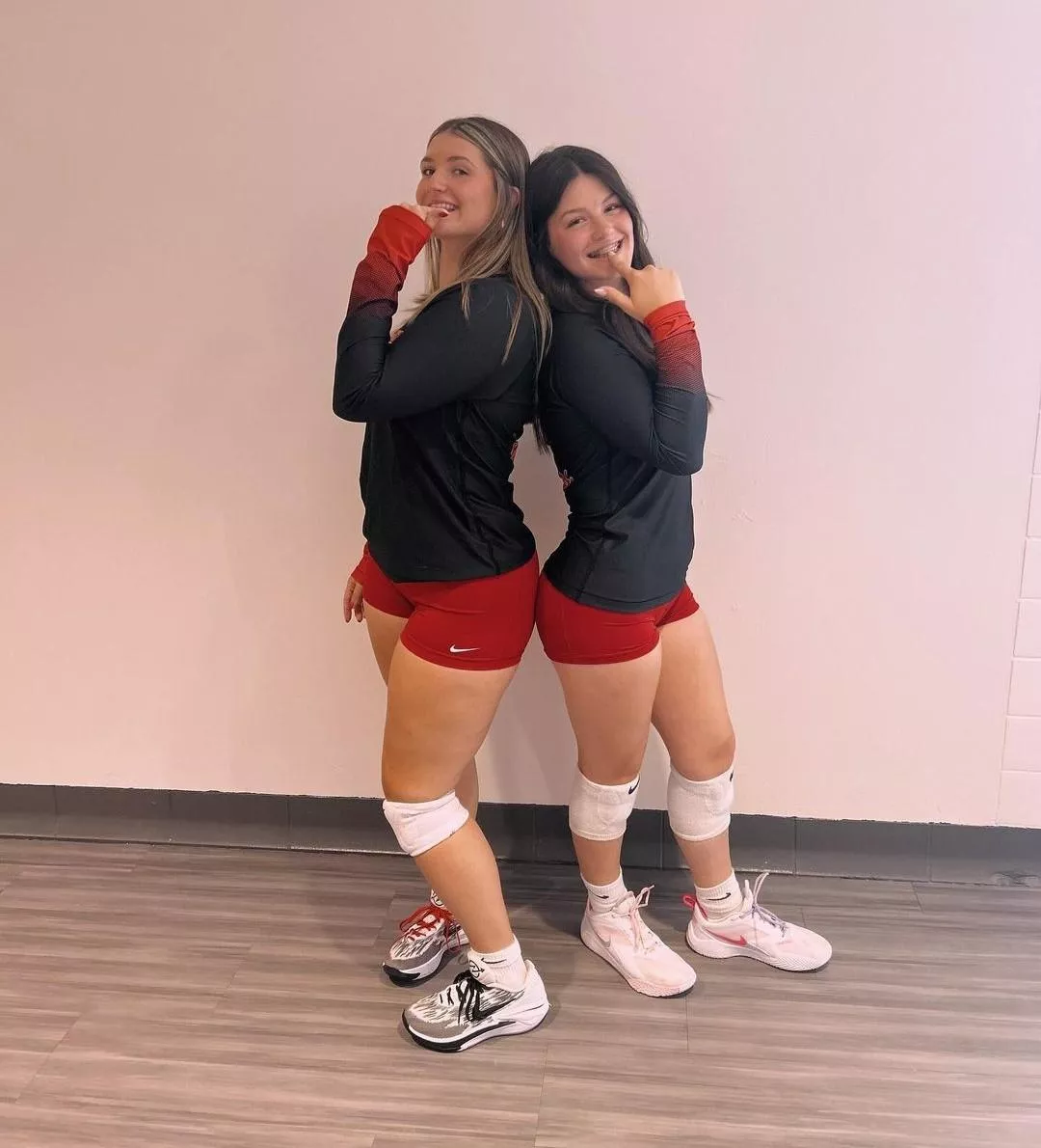 (F4anyoneplayingF) I'm the girl on the right, you're the girl on the left. After the photographer leaves the room, you confess after our asses just touched, that you can't wait anymore and...have a crush on me, even though I have a bf, you ask me for 