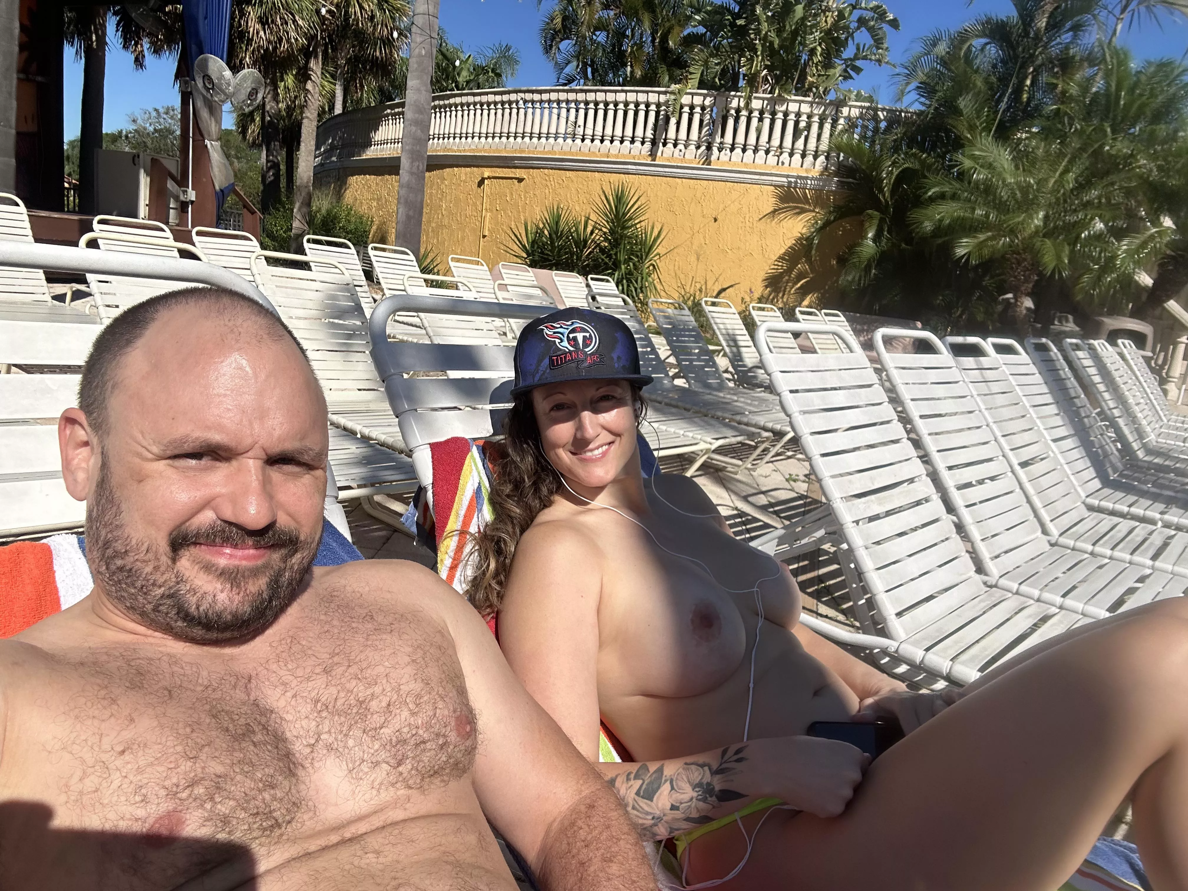 Hey if you see us today or tomorrow come say hi! Looking to have some fun. Single guy preferably, but will talk to couples!! 