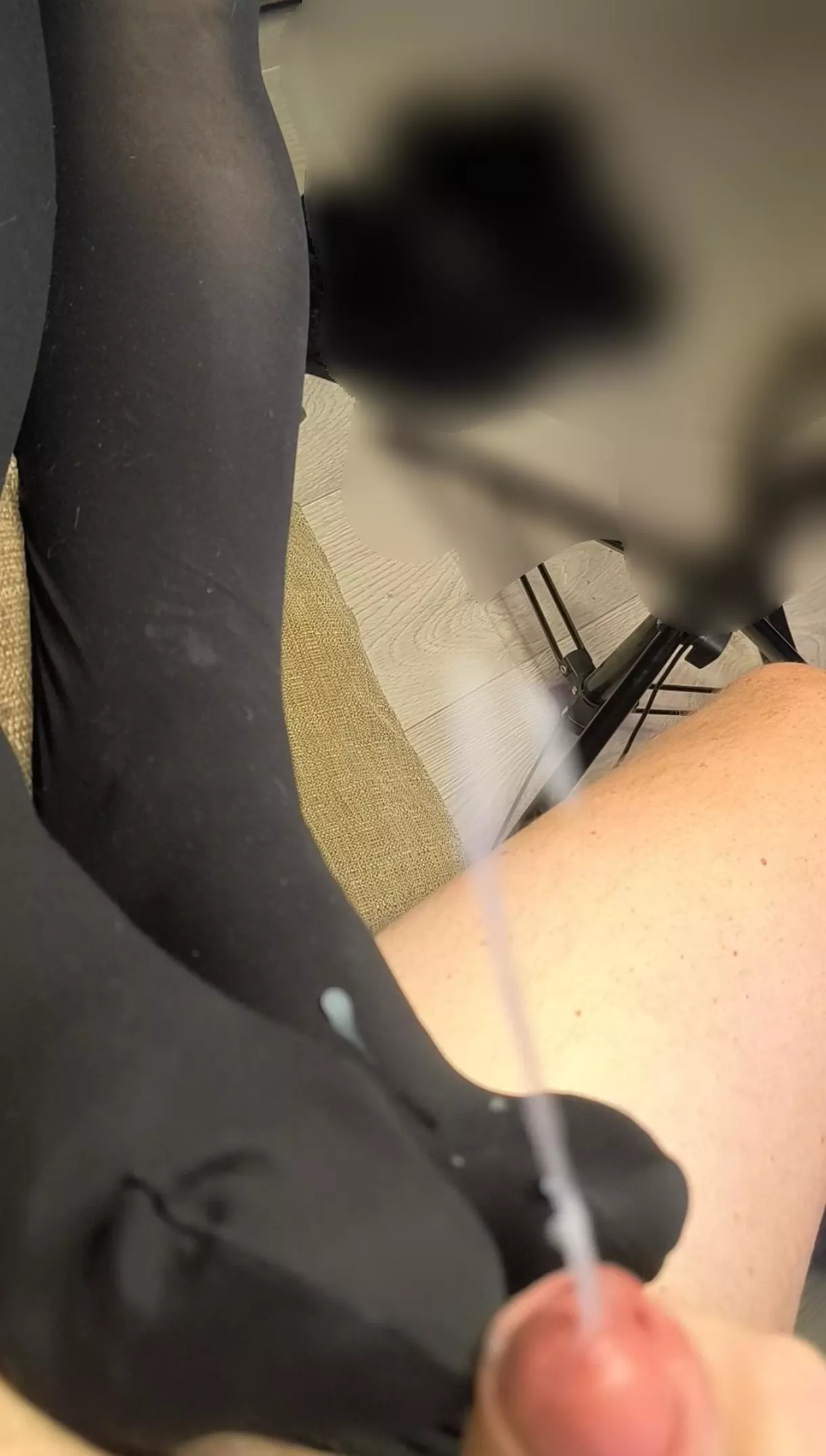 Hubby really enjoyed my nylon feet 