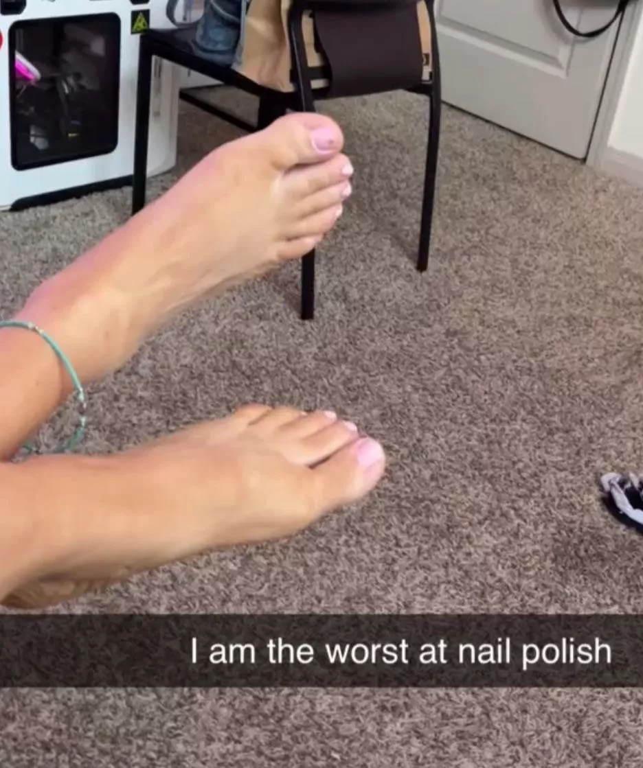 I am not good at painting my toenails 