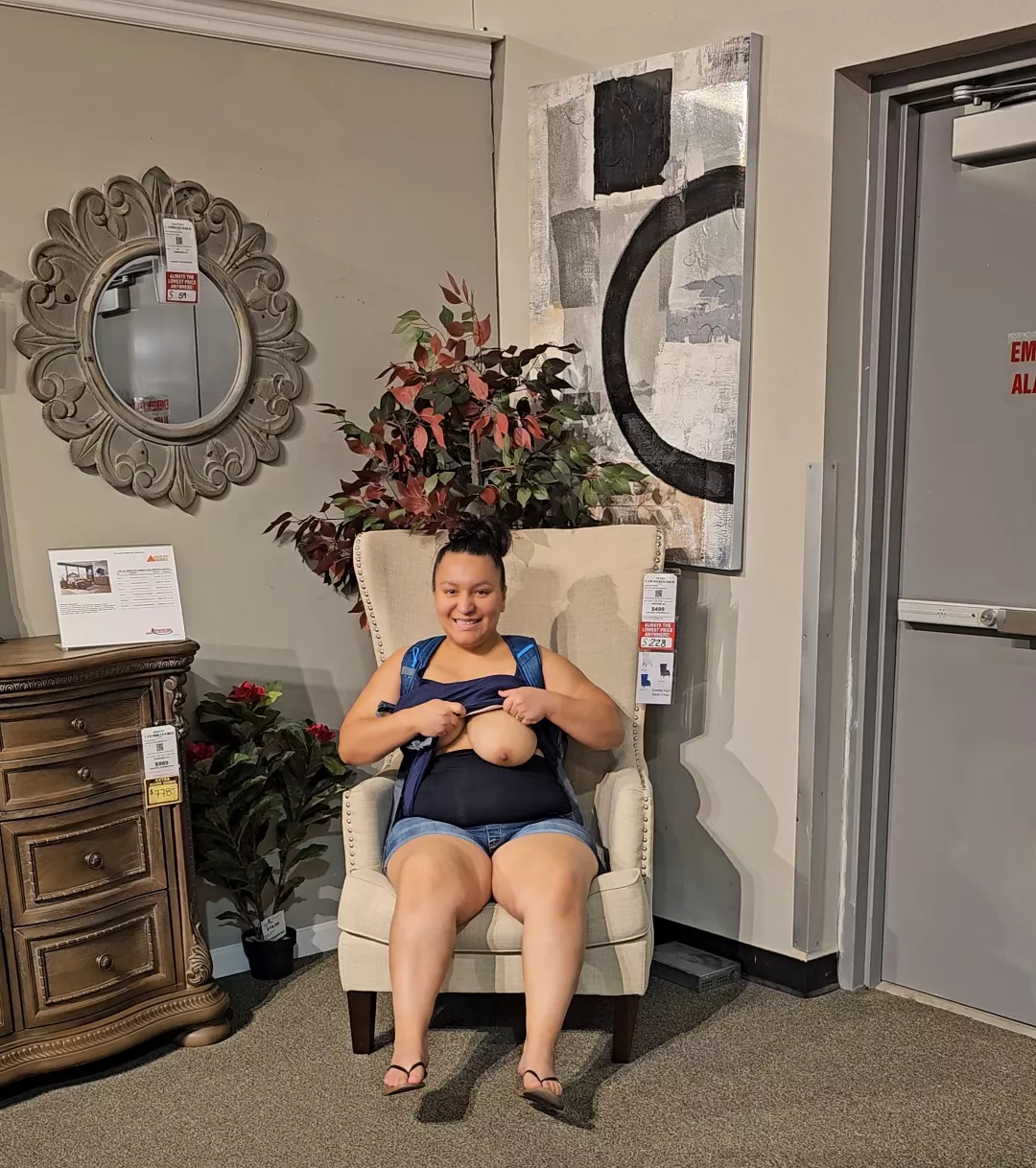 I think to truly test the furniture I should be fully nude at the AFW in Glendale 