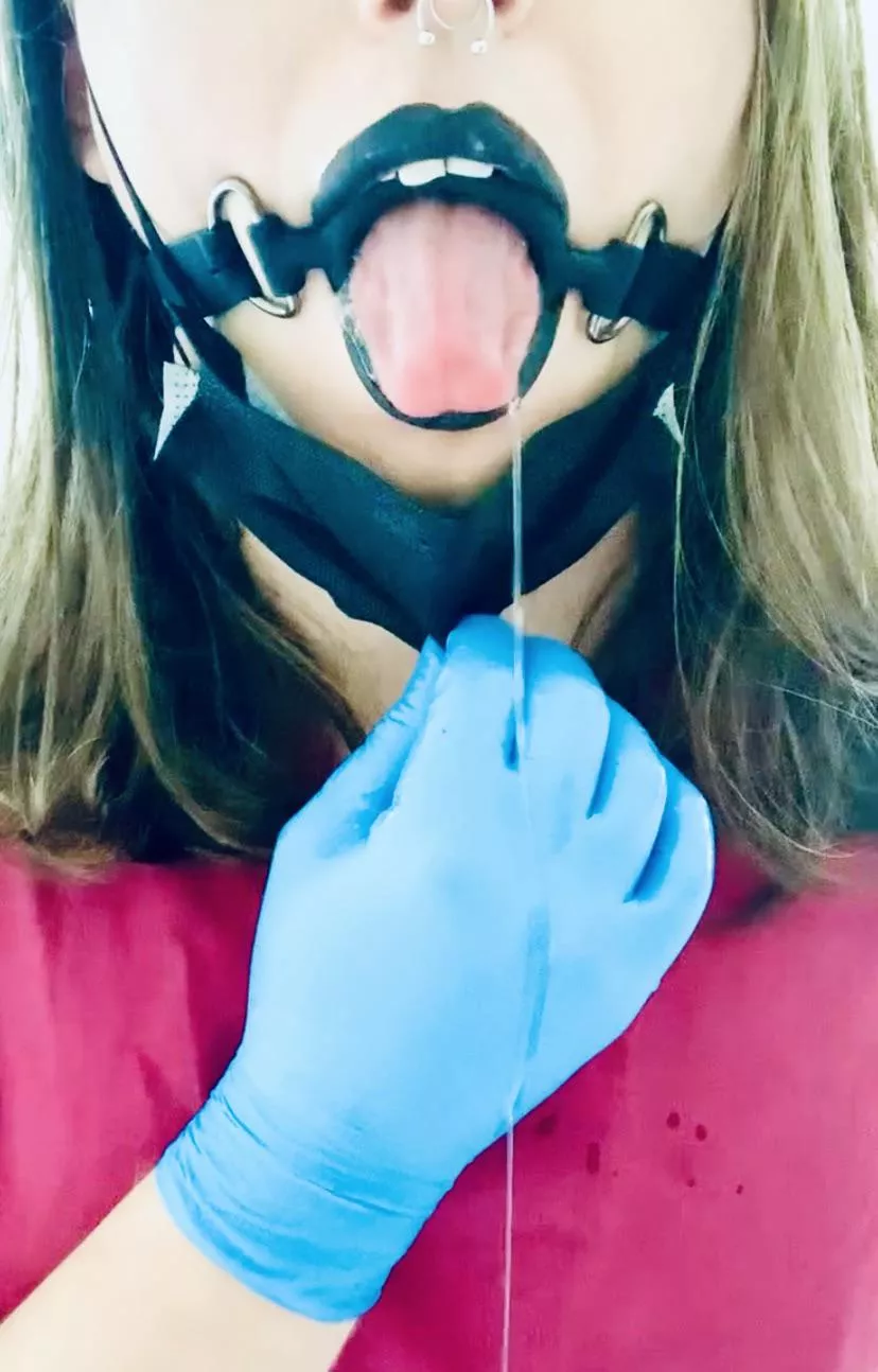 Messy gagged nurse ready for your check up…