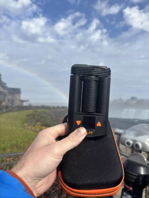Mighty Plus and case at Niagara Falls