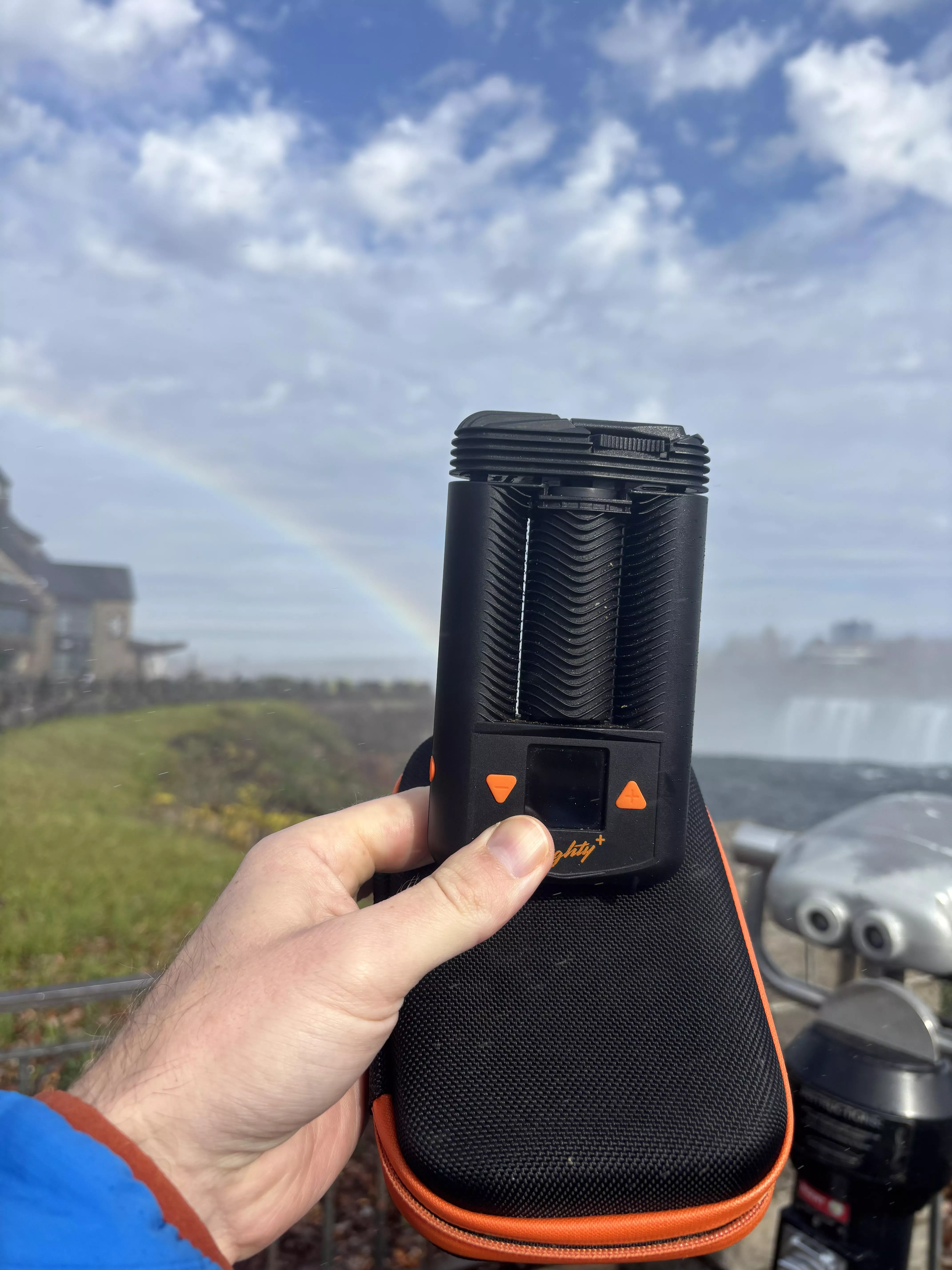 Mighty Plus and case at Niagara Falls