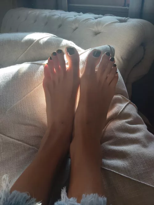 my feet soaking up some sun!