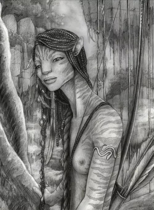 Na'vi girl in the wild (deviantetienne)