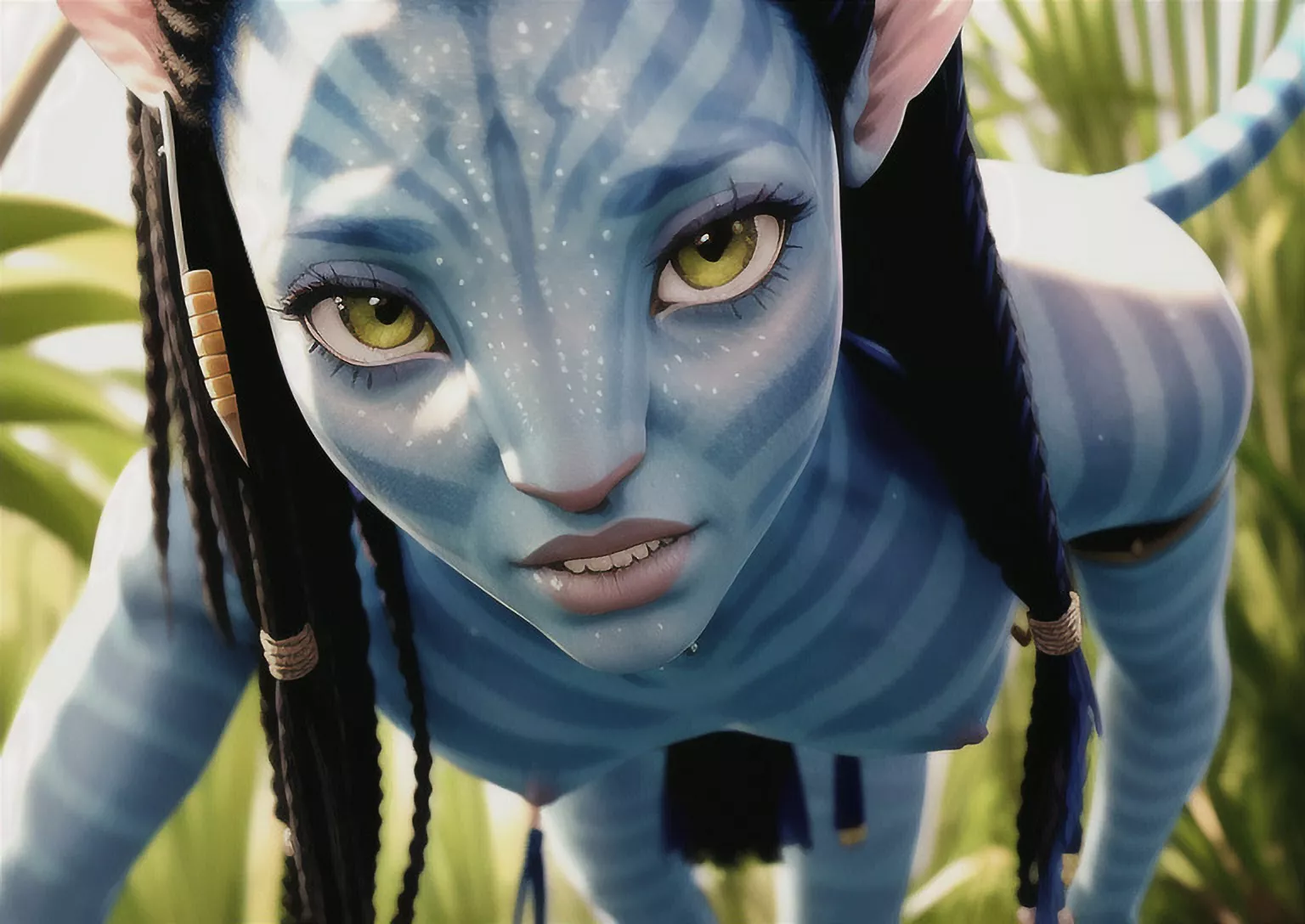 Neytiri examines you up close