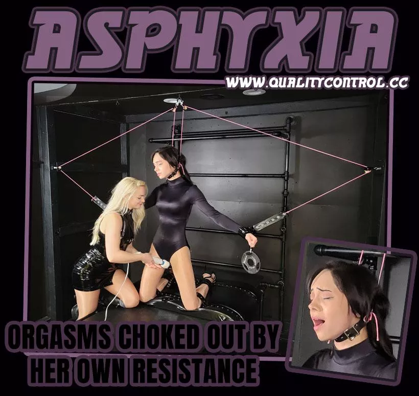 Skylar Locke spread out and held at the mercy of Mandy Marx, for a mean forced orgasm predicament. Skylar is neck strapped and weights hold her in place - Qualitycontrol