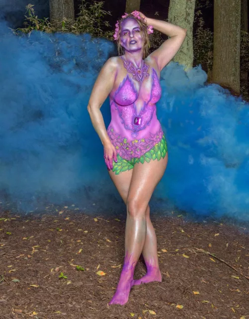 A garden fairy in the woods!