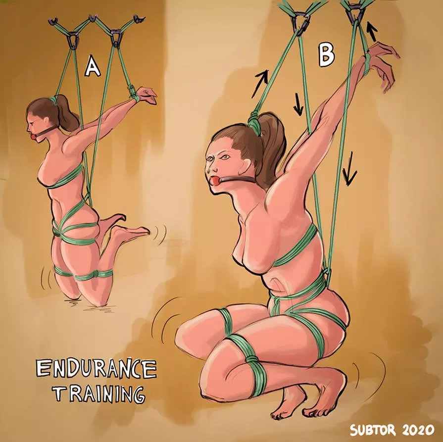 Balance on Knees or Strappado Shoulders