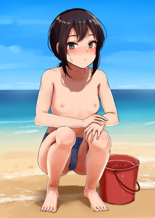 Boy on beach (satsuki neko)