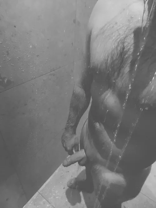 Cold weather but hot shower