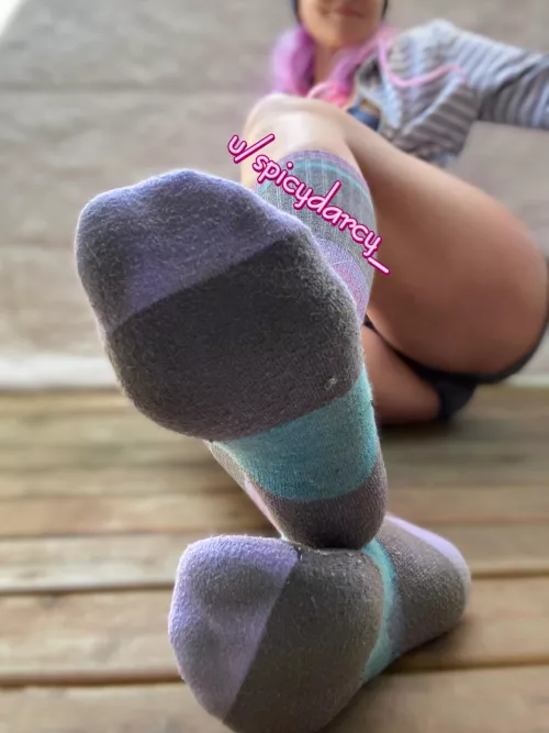 Could you imagine how these soft socks would feel on your face? 
