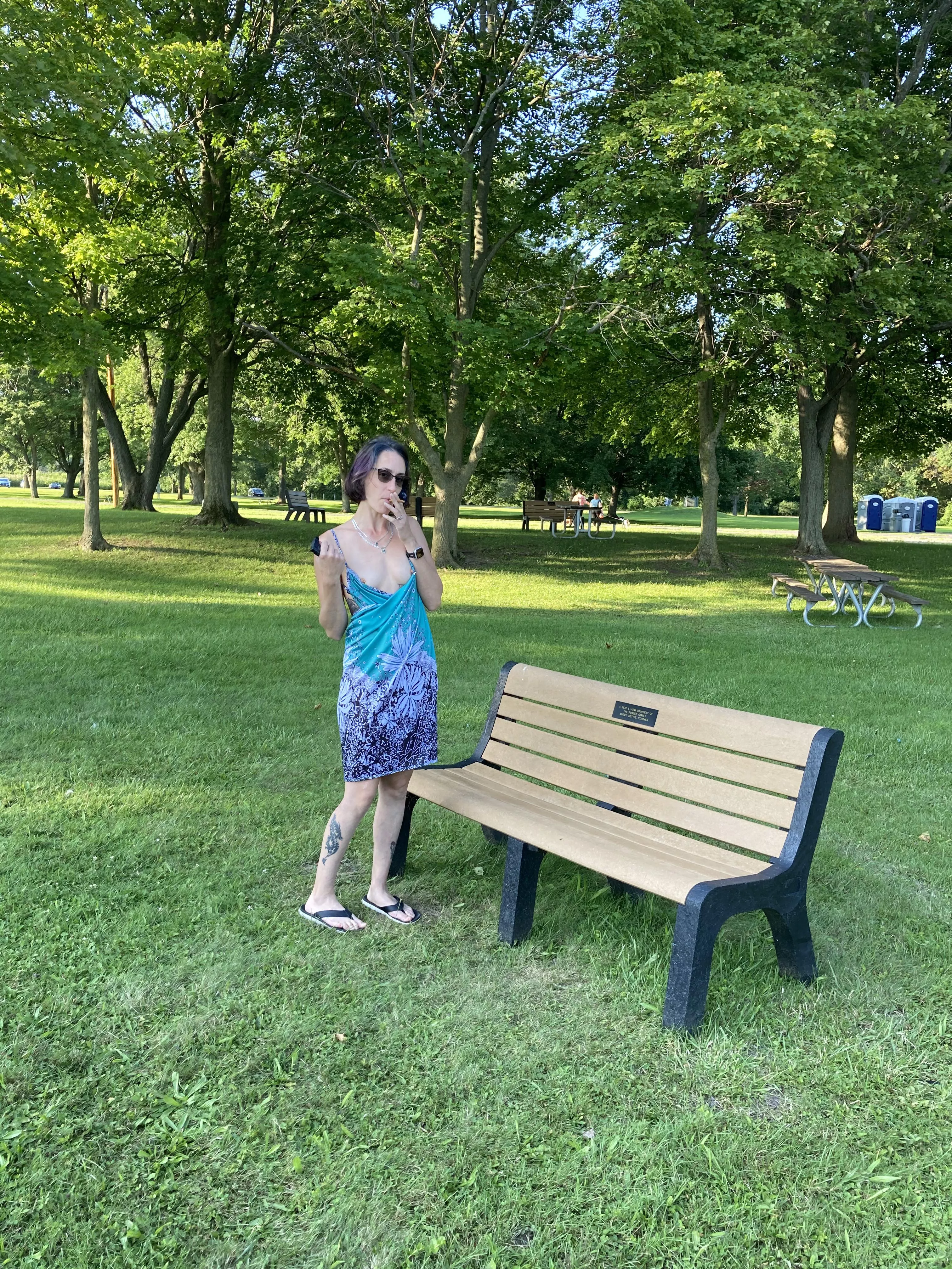 I think my dress feels down a bit. 😈