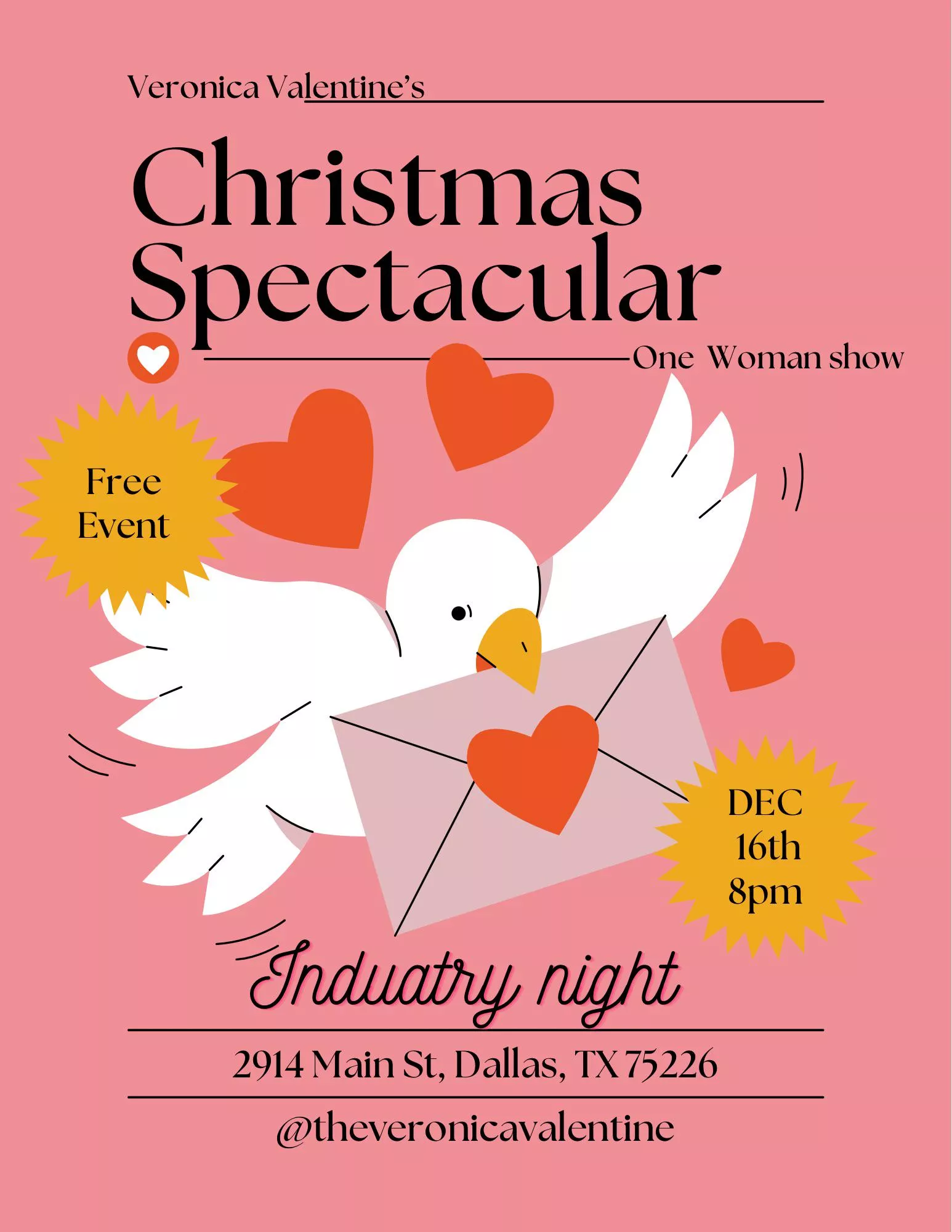 I’m hosting my first ever one woman show! 